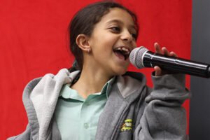 kid on mic